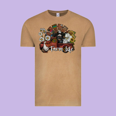 Farm Life Vintage Tee Designed By Sublimationcraftshop