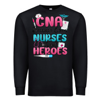 Black cna because even nurses need heroes Premium Sweatshirt - MaliasSmallBusiness