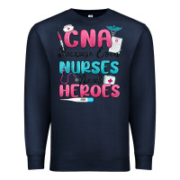 Navy cna because even nurses need heroes Premium Sweatshirt - MaliasSmallBusiness