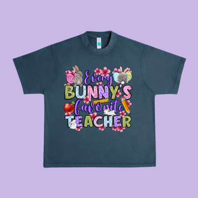 Easter Day Every Bunny's Favorite Teacher Urban Heavy Tee Designed By Oliviacreatesart