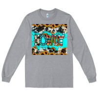 Heather Grey howdy Long Sleeve Tee - JahusDesignShop