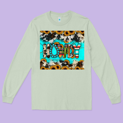 Howdy Long Sleeve Tee Designed By Jahusdesignshop