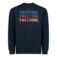 Navy Freedom freedom freedom 4th of july Heavyweight Sweatshirt - CowGirlArtShop