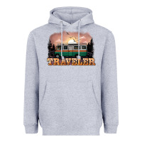 Heather Grey traveler Heavyweight Hoodie - NancyCooperArtShop