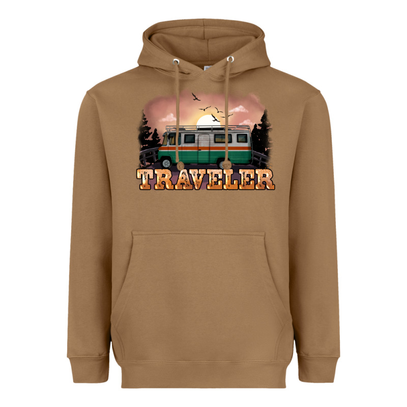 Traveler Heavyweight Hoodie by NancyCooperArtShop | Teevron