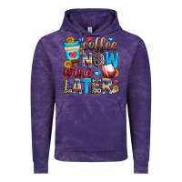 Cloud Purple coffee now wine later Vintage Hoodie - Zillion Design Studio