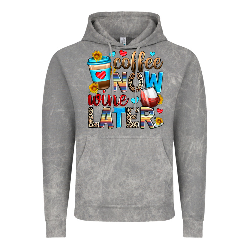Coffee Now Wine Later Vintage Hoodie by Zillion Design Studio | Teevron