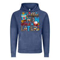 Vintage Denim coffee now wine later Vintage Hoodie - Zillion Design Studio