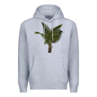 Heather Grey palm tree Premium Hoodie - LillyAllenDesigns