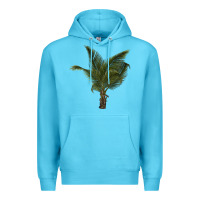 Ocean Blue palm tree Premium Hoodie - LillyAllenDesigns