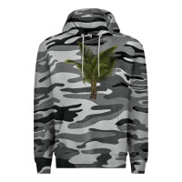 Slate Camo palm tree Premium Hoodie - LillyAllenDesigns