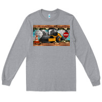 Heather Grey steam roller sippy cup Long Sleeve Tee - Artiststas