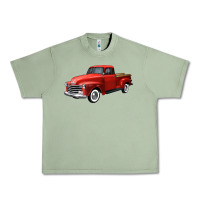 Oil Green western red truck right 34 view Urban Heavy Tee - FaDigitalArtStudio
