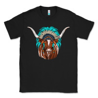 Black texas longhorn indian headdress Classic Tee - JahusDesignShop