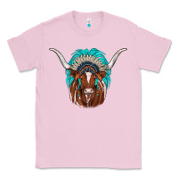 Bubblegum Pink texas longhorn indian headdress Classic Tee - JahusDesignShop