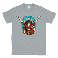 Heather Grey texas longhorn indian headdress Classic Tee - JahusDesignShop