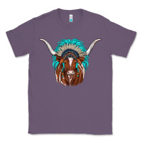 Lavender texas longhorn indian headdress Classic Tee - JahusDesignShop