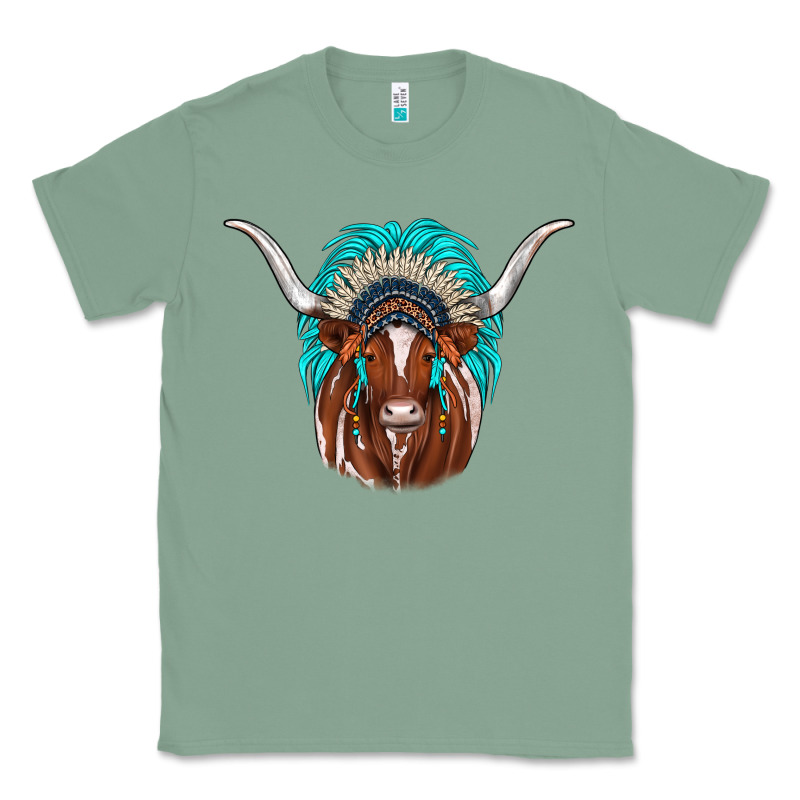 Texas Longhorn Indian Headdress Classic Tee by JahusDesignShop | Teevron