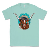 Seafoam texas longhorn indian headdress Classic Tee - JahusDesignShop