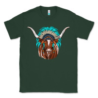Sports Green texas longhorn indian headdress Classic Tee - JahusDesignShop