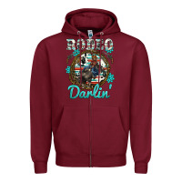 Burgundy rodeo darling Zipper Hoodie - BarkalooDesign