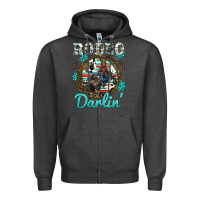 Charcoal Heather rodeo darling Zipper Hoodie - BarkalooDesign