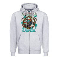 Heather Grey rodeo darling Zipper Hoodie - BarkalooDesign