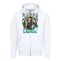 White rodeo darling Zipper Hoodie - BarkalooDesign