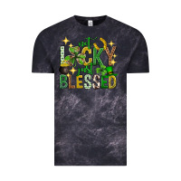 Cloud Black Not lucky just blessed st. patricks day Vintage Tee - Neo Western