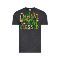 Vintage Black Not lucky just blessed st. patricks day Vintage Tee - Neo Western