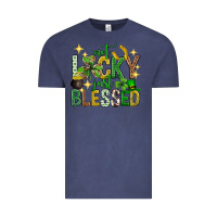 Vintage Denim Not lucky just blessed st. patricks day Vintage Tee - Neo Western