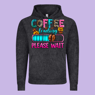 Coffee Loading Please Wait Vintage Hoodie Designed By Zillion Design Studio