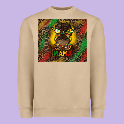 Juneteenth Afro Bun Mama Tumbler Heavyweight Sweatshirt Designed By Hra Design Shop