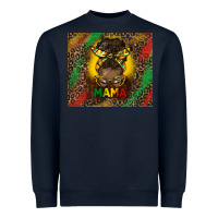Navy juneteenth afro bun mama tumbler Heavyweight Sweatshirt - HRA Design Shop