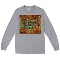 Heather Grey grateful thankful blessed turkey Long Sleeve Tee - JahusDesignShop