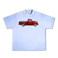 Grape Ice western red truck right side view Urban Heavy Tee - FaDigitalArtStudio
