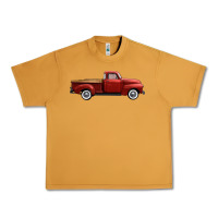 Peanut Butter western red truck right side view Urban Heavy Tee - FaDigitalArtStudio