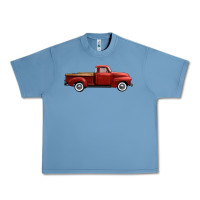 Pebble Blue western red truck right side view Urban Heavy Tee - FaDigitalArtStudio