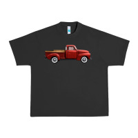 Pigment Black western red truck right side view Urban Heavy Tee - FaDigitalArtStudio