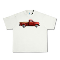 Pistachio western red truck right side view Urban Heavy Tee - FaDigitalArtStudio