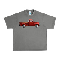 Western Red Truck Right Side View Urban Heavy Tee | Teevron