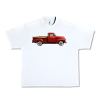 White western red truck right side view Urban Heavy Tee - FaDigitalArtStudio