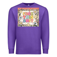 Purple fuck this shit Premium Sweatshirt - MaliasSmallBusiness