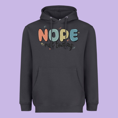 Nope Not Today Heavyweight Hoodie Designed By Maliassmallbusiness