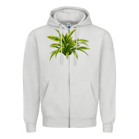Dove Grey Lemon Lime Dracaena Leaf Zipper Hoodie - LillyAllenDesigns