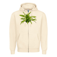 Sandshell Lemon Lime Dracaena Leaf Zipper Hoodie - LillyAllenDesigns