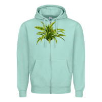 Seafoam Lemon Lime Dracaena Leaf Zipper Hoodie - LillyAllenDesigns