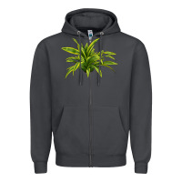 Smoke Lemon Lime Dracaena Leaf Zipper Hoodie - LillyAllenDesigns