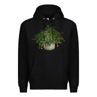Black Dwarf Pomegranate Tree Illustrations Premium Hoodie - LillyAllenDesigns