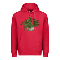 Cardinal Dwarf Pomegranate Tree Illustrations Premium Hoodie - LillyAllenDesigns